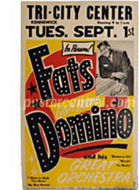 fats domino concert poster Tri City Center